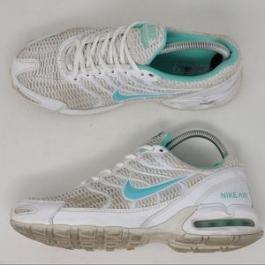 Nike Air Max Torch 4 Running Athletic Shoes White Green 343851 100 size 8 Womens